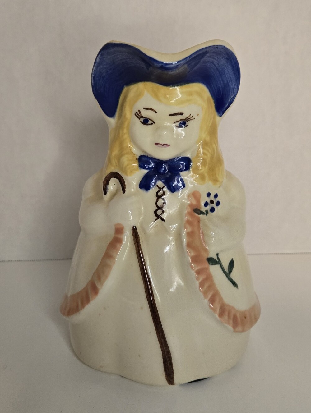 Vintage Shawnee Pottery Little Bo Peep Pitcher, Patented, Made In USA